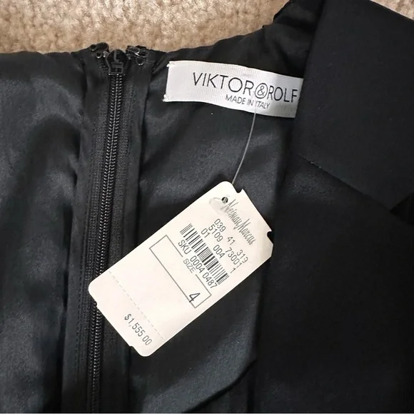 NWT Viktor & Rolf Black Sleeveless Silk Dress! - Picture 4 of 12
